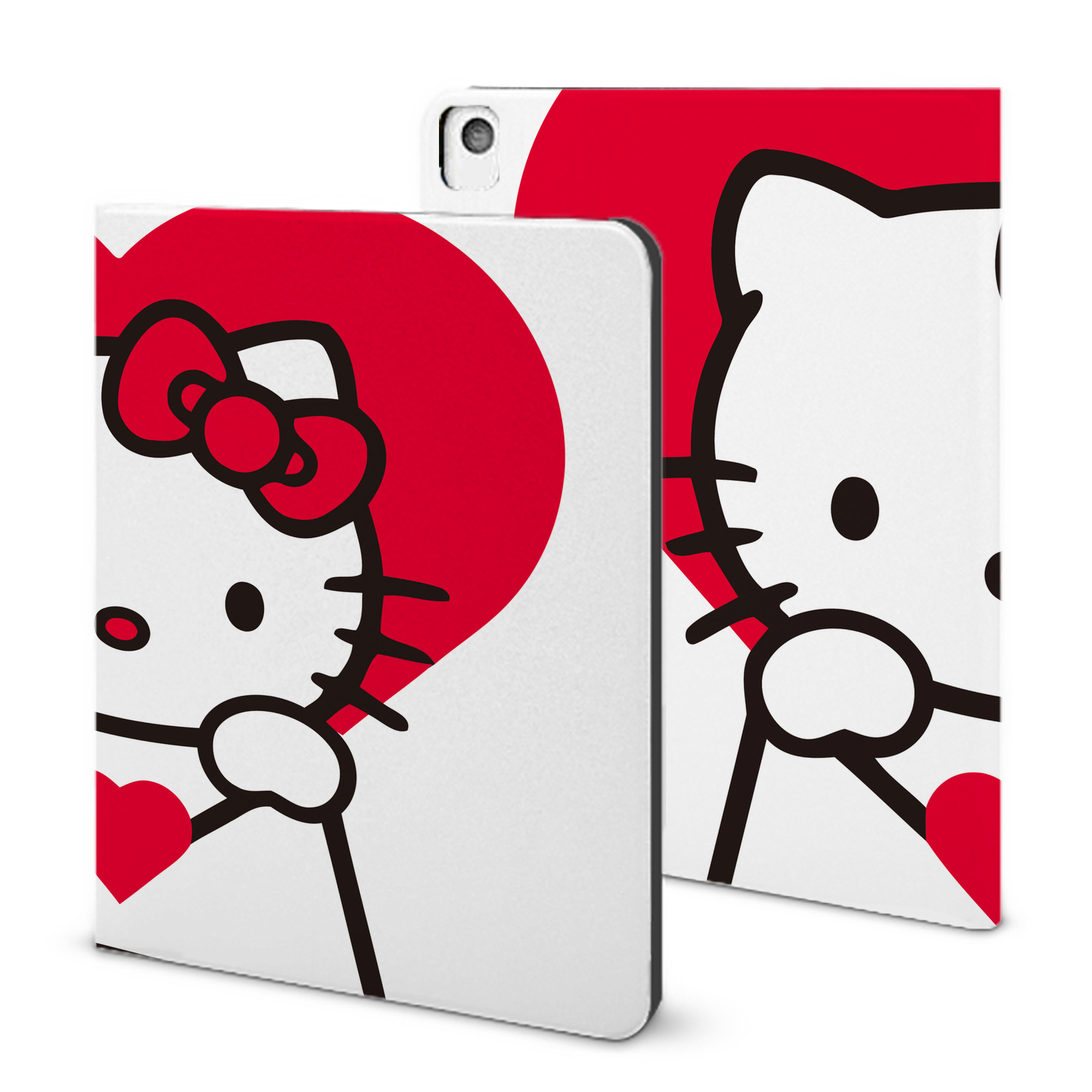 （画像用） Hello Kitty ハローキティ IPadケース ペンホルダー付き ブックスタイルデザイン